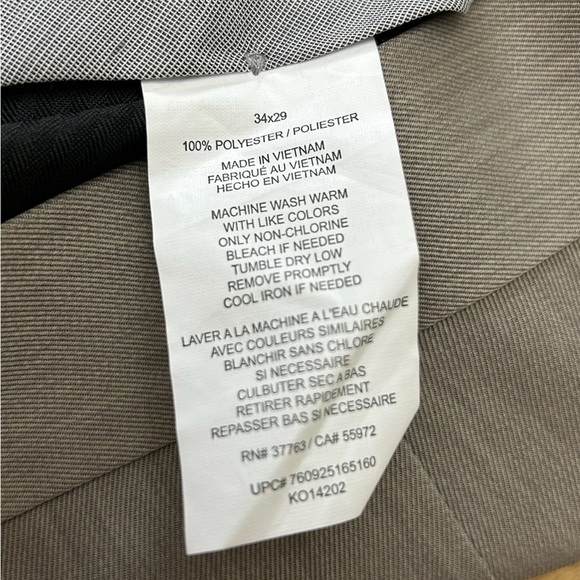 Axist Ultra Series Superior No Iron Moisture Resistant Dri Fit Pants Sz 34 x 29 - Picture 7 of 12